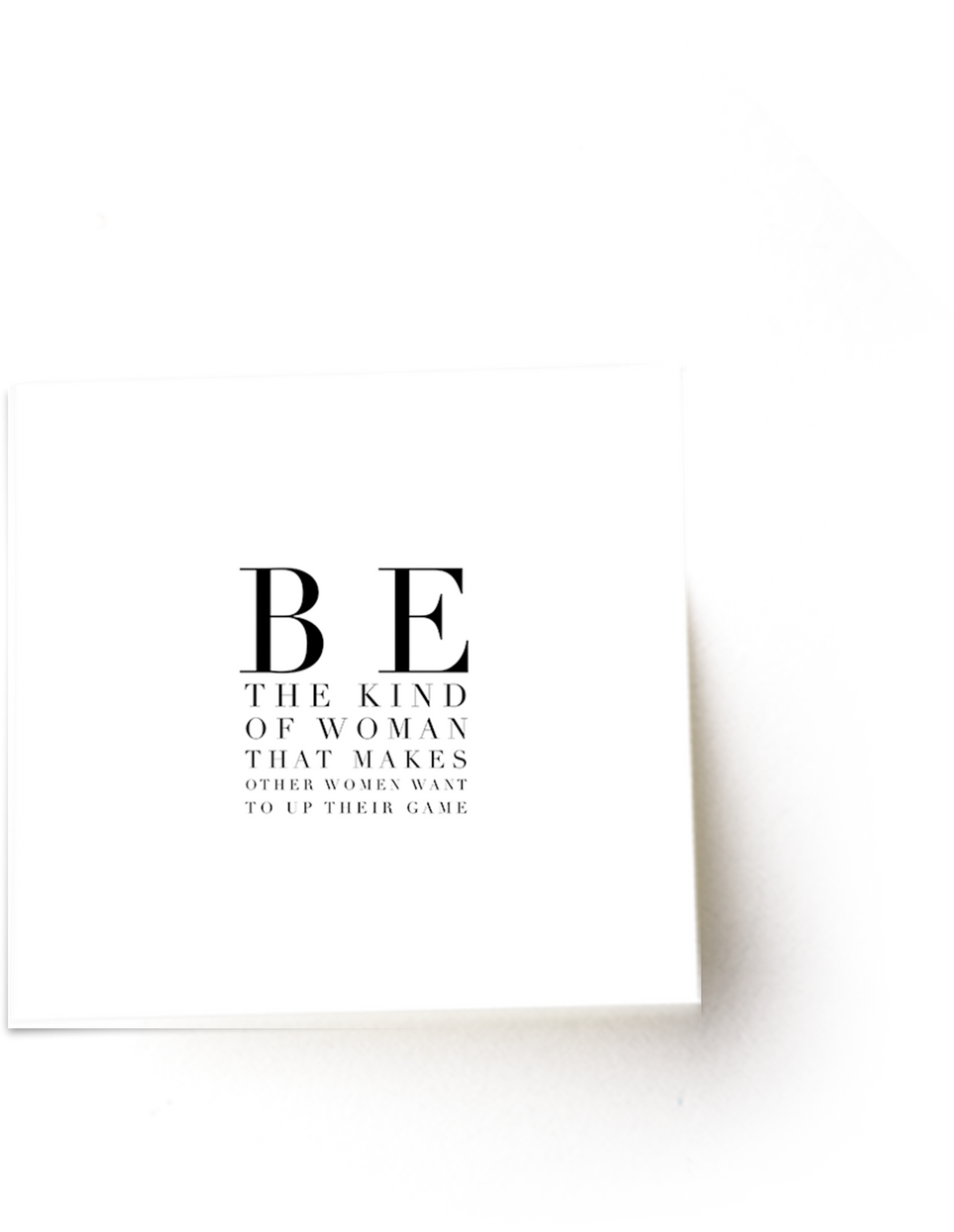 Card with Message on Women Empowerment